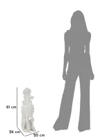 Mauro Ferretti Statuie In Forma De Caine Alb cm 20X26X61(m-8)