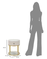 Mauro Ferretti Noptieră Montpellier Crem cm Ø 42X48(m-7)