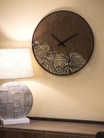 Mauro Ferretti Ceas De Perete Rotund Lemn/Frunze cm Ø 60X2(m-5)