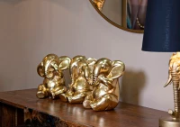 Mauro Ferretti  Elefant Nu Vad/Nu Aud/Nu Vorbesc Set 3 Bucati, cm Ø 15,5X20,5(m-7)