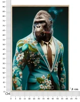 Mauro Ferretti Pictura Pe Pânza Lacuita Kongy -B- Cu Cadru cm 62X4X92(m-7)