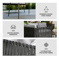 Outsunny 4-Piece Garden Furniture Set with Cushions - Light Grey(m-7)