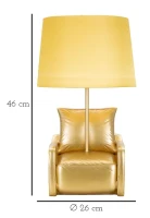 Mauro Ferretti Lampă Pentru Noptieră Midcentury Galbena cm Ø 26X46(m-7)