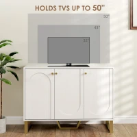 HOMCOM 3-Door Sideboard Storage Cabinet - White(m-6)