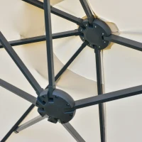 Outsunny Sonnenschirm Oval Cremeweiß 440 x 256 cm(m-10)