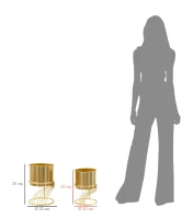 Mauro Ferretti Set 2 Bucati Suport Vază Spirala  cm Ø 23X35-20X30(m-6)