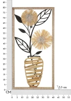 Mauro Ferretti  Panou De Perete Din  Fier Si Lemn cm 40X3,5X80(m-6)