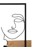 Mauro Ferretti Faces Panou De Perete Fier Si Lemn cm 63X2X90(m-3)