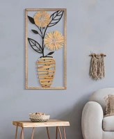 Mauro Ferretti  Panou De Perete Din  Fier Si Lemn cm 40X3,5X80(m-5)