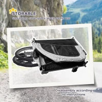 PawHut przyczepka dla psa przyczepa rowerowa jogger wózek dla psa przyczepa 2 w 1 biała(m-6)