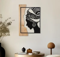 Mauro Ferretti Panou De Perete Tribal Fier Si Lemn cm 53X2X80(m-5)