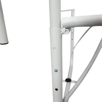 Outsunny Balkonhängetisch Gartentisch höhenverstellbar viereckig Terrasse Metall Weiß L60 x B56,5 x H45 cm(m-14)