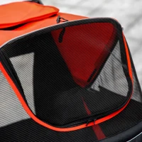 PawHut Foldable Pet Stroller, with Universal Wheels, Shock Absorber, for Medium and Large Dogs - Red(m-10)