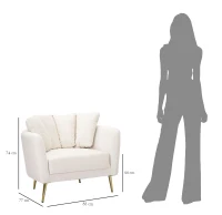 Mauro Ferretti  Fotoliu Kiev Bej cm 88X77X74(m-9)