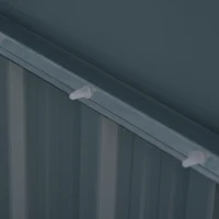 Outsunny 3.2 x 5.1ft Corrugated Steel Two-Bin Storage Shelter - Black(m-15)