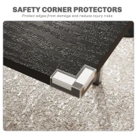 HOMCOM Masa de Gradina Extensibila pentru 4-6 Persoane, cu Picioare din Otel, 160x70x75 cm, Negru(m-7)