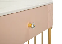 Mauro Ferretti Masa De Camera Roz  Cu Taburet cm 120X40X75 (Dimensiune Taburet Ø36X39)(m-5)