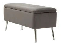 Mauro Ferretti Bancă Cu Contenitor Argintiu cm 112X42X50(m-3)