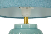 Mauro Ferretti  Lampă De Masa Pătrat Turcoaz cm Ø 28X44(m-3)