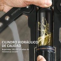 SPORTNOW Extensor de Pecho Ajustable de 10-200 kg con 20 Niveles de Resistencia y Agarre Antideslizante 43x16x5 cm Negro y Rojo(m-7)