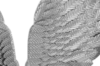 Mauro Ferretti Panou De Perete Aripi Set 2 Bucati Argintiu cm 37,5X3X100(m-2)