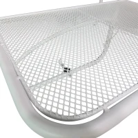 Outsunny Balkonhängetisch Gartentisch höhenverstellbar viereckig Terrasse Metall Weiß L60 x B56,5 x H45 cm(m-10)