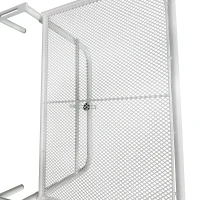 Outsunny Balkonhängetisch Gartentisch höhenverstellbar viereckig Terrasse Metall Weiß L60 x B56,5 x H45 cm(m-11)