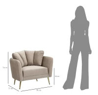 Mauro Ferretti Fotoliu Kiev Gri cm 88X77X74(m-9)