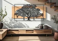 Mauro Ferretti Set 3 Bucati Panou De Perete cm 176X2X90 (63X2X90-50X2X90)(m-5)