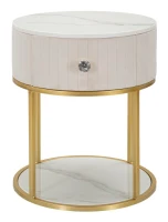 Mauro Ferretti Noptieră Montpellier Crem cm Ø 42X48(m-1)