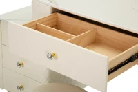 Mauro Ferretti Masa De Camera Cu Taburet Cream cm 120X40X75 (Dimensiune Taburet Ø36X39)(m-9)