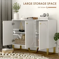 HOMCOM 3-Door Sideboard Storage Cabinet - White(m-4)