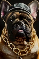 Mauro Ferretti  Pictura Pe Pânza Lacutata Bully Cu Rama cm 62X4X82(m-2)