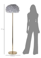 Mauro Ferretti Lampa De Podea Gri Si Aurii cm Ø 43X170(m-6)