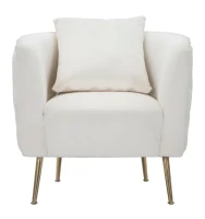 Mauro Ferretti Fotoliu Bucuresti Crema Si Aurii cm 76X74X73(m-2)