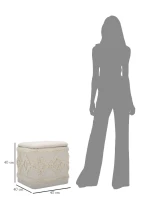 Mauro Ferretti Puff Contenitor Patrat Damasco cm 40X40X40(m-8)