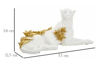 Mauro Ferretti Leopard Alb/Aurii cm 53X21,5X24(m-7)