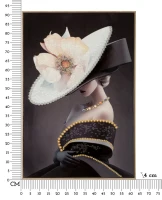 Mauro Ferretti Pictura Pe Pânza Lacuita Pălăria Wien -B- Cu Cadru cm 62X4X92(m-7)