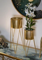 Mauro Ferretti Suport Vaza Sticla Set 2 Bucati cm 21X20X46-18X18X32(m-5)