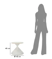 Mauro Ferretti Masa De Cafea Alba cm Ø 42X40(m-6)