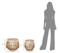 Mauro Ferretti Set 2 Bucati Cosuri Fuji cm Ø 47X39,5-34X36,5(m-6)