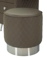 Mauro Ferretti Masă De Camera Gri Cu Taburet cm 120X40X75 (Dimensiune Taburet Ø36X39)(m-9)