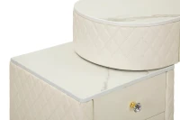 Mauro Ferretti Masa De Camera Cu Taburet Cream cm 120X40X75 (Dimensiune Taburet Ø36X39)(m-5)