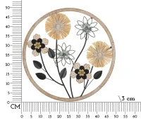 Mauro Ferretti Panou De Perete Fier/Lemn cm Ø 50X3(m-6)