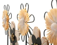 Mauro Ferretti  Umeraș De Perete Fier,Lemn Și Rafia cm 61X5,5X30,5(m-4)