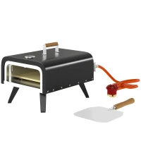Outsunny Gas Powered 12" Pizza Oven - Black(m-11)