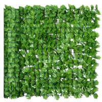 Outsunny Vedação Artificial em Rolo 3m Vedação de Privacidade para Balcão Jardim Exterior Planta Decorativa de Parede PE Verde(m-1)