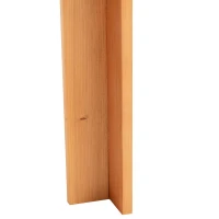 Outsunny Hochbeet aus Holz Kräuterbeet Pflanzkasten mit Abflussloch Haken Blumenkasten mit Füßen Massivholz Natur 120 x 60 x 81 cm(m-10)