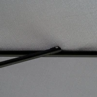 Outsunny Parasol de Jardín de Aluminio Ø266x250 cm con Ángulo Ajustable Protección UV50+ Techo de Ventilación y Manivela Gris(m-8)