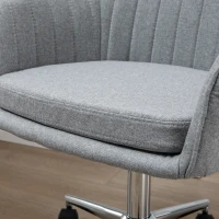 Vinsetto Cadeira de Escritório Operativa Giratória com Altura Ajustável Carga 120 kg 61x59x86-96 cm Cinza(m-7)